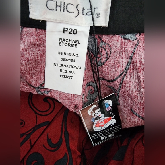 Size 20 Chic Star Burgundy Skirt BNWT - Picture 4 of 4